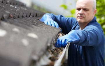 cleaning and inspecting The Birches roofs